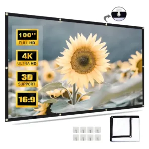 TELA PARA PROYECCION PORTATIL DE 100" FORMATO 16:9 AZ